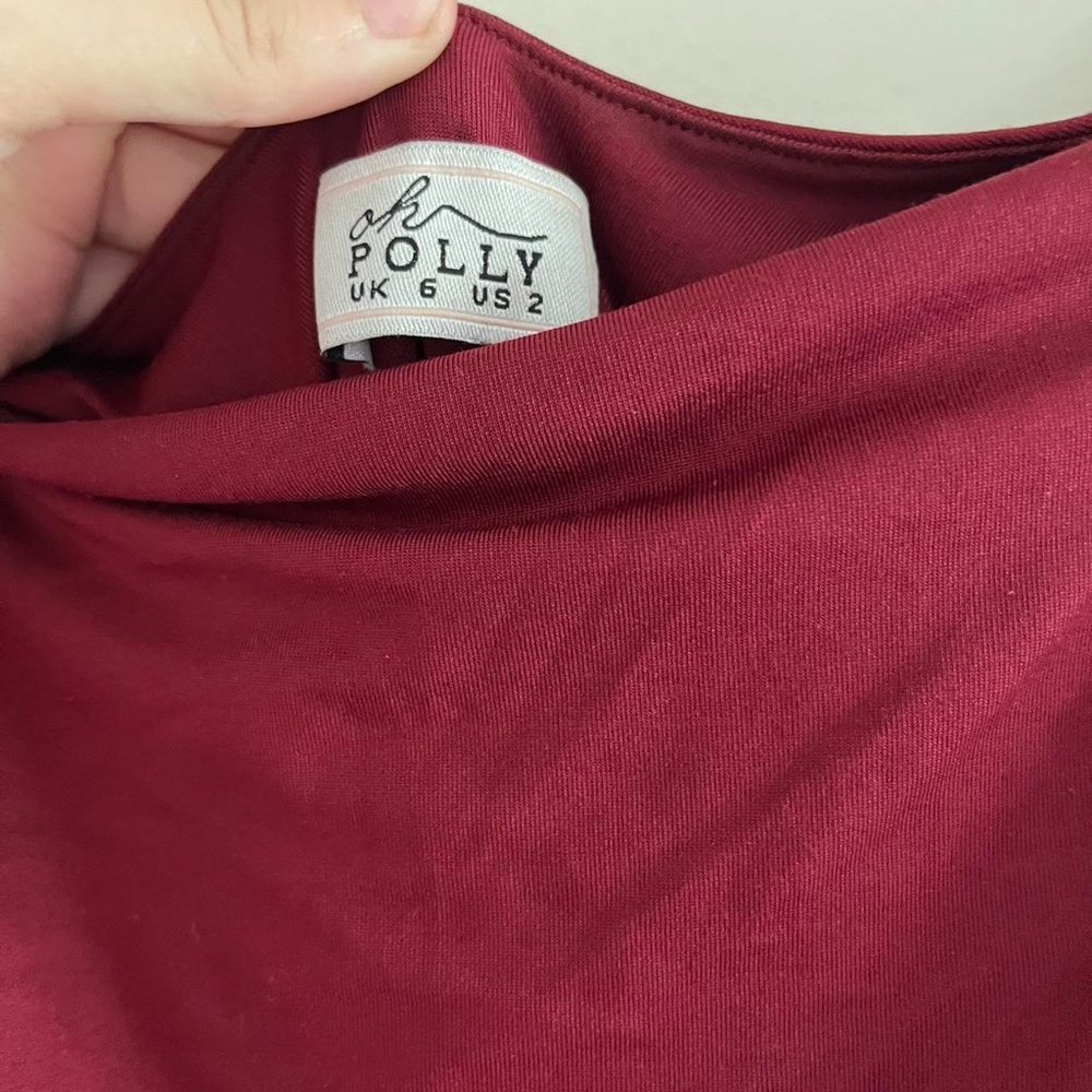 Womens Burgundy Dress